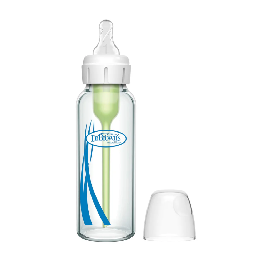 Dr Brown's 8 oz / 250 mL Options+ Glass Baby Bottle, 1-Pack SB81003-P4