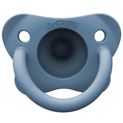 Dr Brown's HappyPaci Silicone One Piece Pacifier 0-6m Blue PS11018-INTL-MED
