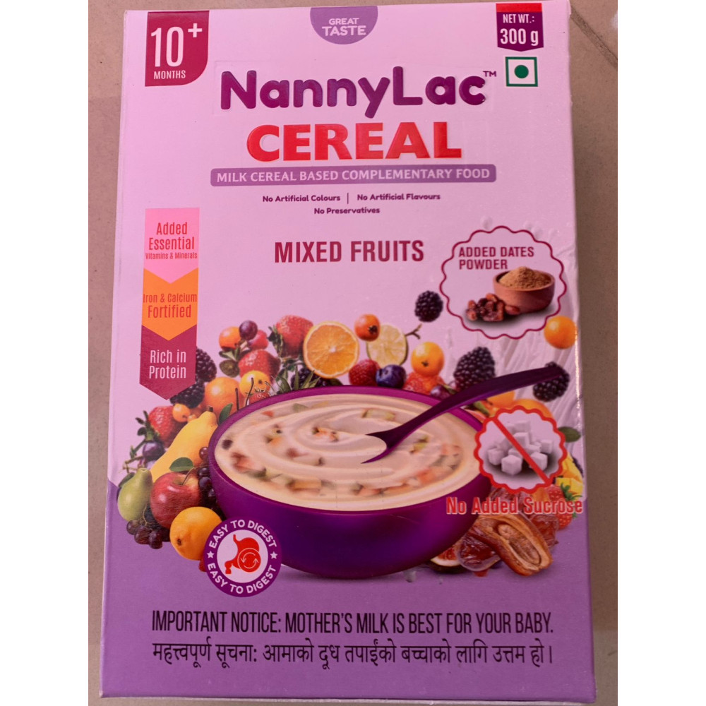 Nannylac Mixed Fruits Cereal 300g 10+